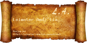 Leimeter Amélia névjegykártya